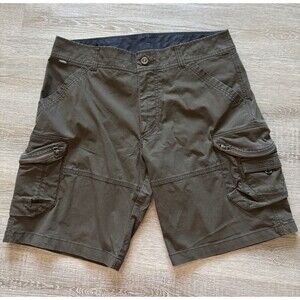Kuhl Shorts Mens 36 Vintage Patina Dye Cargo Pockets Ambush 10" Outdoors Hiking